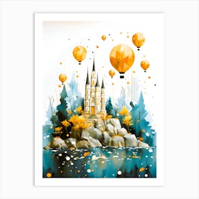 Castle With Balloons Art Print