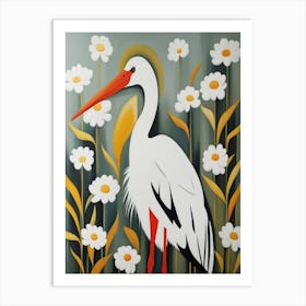 White Stork Art Print