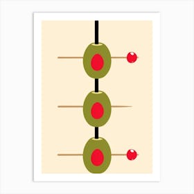 Olives On A Stick Art Print