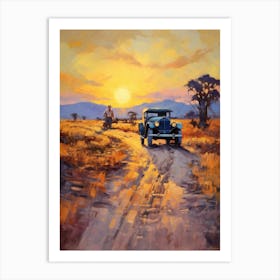 Sunset On The Road 1 Art Print