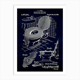 Toilet Seat Cover 1921 Art Print