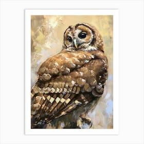 Spotted Owl Painting 3 Art Print