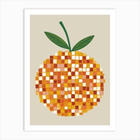 Orange Mosaic 57 Art Print