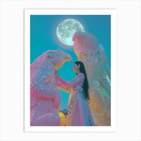 desert moon Art Print