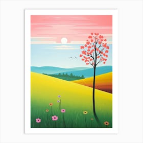 Meadow Abstract Minimalist 5 Art Print