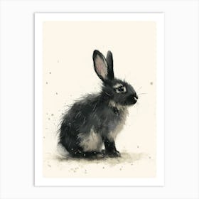 Jersey Wooly Rabbit Nursery Illustration 3 Art Print