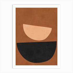 Brown geometric art 13 Art Print