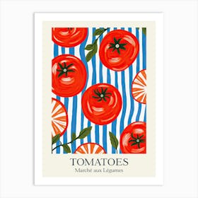 Marche Aux Legumes Tomatoes Summer Illustration 5 Art Print