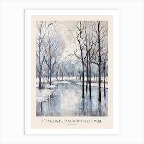 Winter City Park Poster Franklin Delano Roosevelt Park Philadelphia 1 Art Print