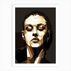 Monica Bellucci Hollywood Actress Retro Art Art Print