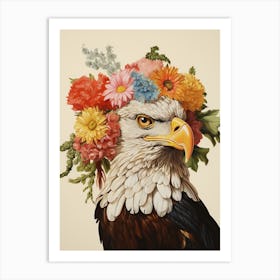Bird With A Flower Crown Eagle 4 Art Print