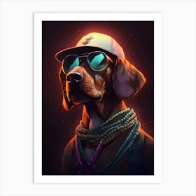 American English Coonhound Dog Art Print