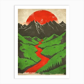 Red River In The Mountains Art Print