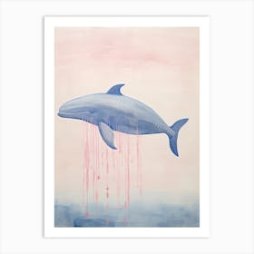 Playful Illustration Of Whale For Kids Room 4 Art Print