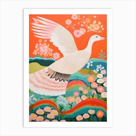 Maximalist Bird Painting Goose 2 Art Print