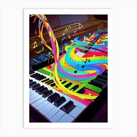 Colorful Piano 2 Art Print