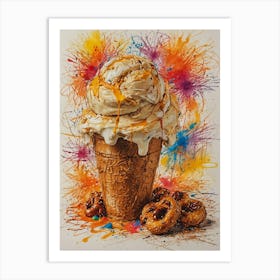 Ice Cream Cone 72 Art Print