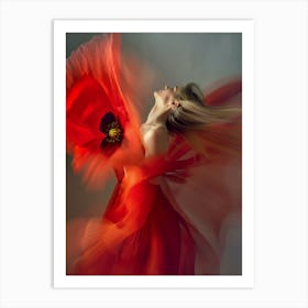 Dancing Red Art Print