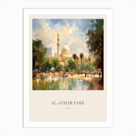 Al Azhar Park Cairo Egypt 3 Vintage Cezanne Inspired Poster Art Print