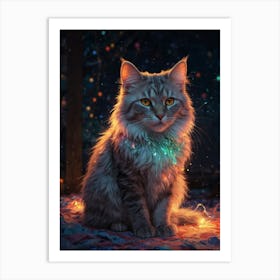 Christmas Cat 1 Art Print