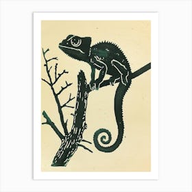 Chameleon In The Jungle Bold 2 Art Print