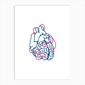 Heart Line Drawing Art Print