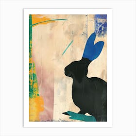 Rabbit 4 Cut Out Collage Art Print