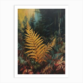 Autumn Fern Painting 3 Art Print