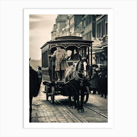 Old Fashioned Street Scene Art Print