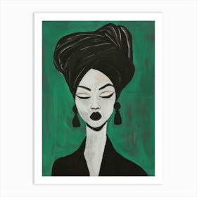 Black Woman With Turban Art Print