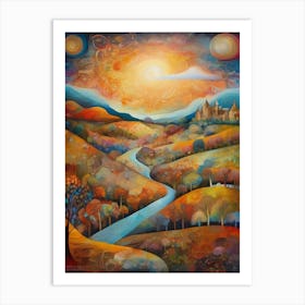 Sunset In The Valley 6 Art Print