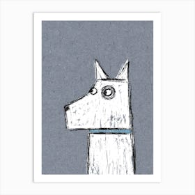 Little White Dog Art Print