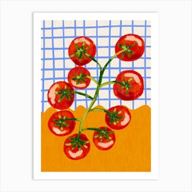 Tomatoes In The Garden Art Print