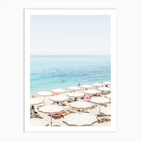 Italian Summer On The Beach In Tropea Art Print