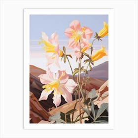 Columbine 2 Flower Painting Art Print