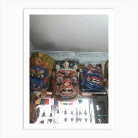 Masks Of Bhairava Art Print