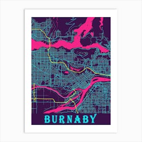 Burnaby Map Poster 1 Art Print