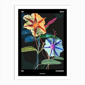 No Rain No Flowers Poster Morning Glory 4 Art Print