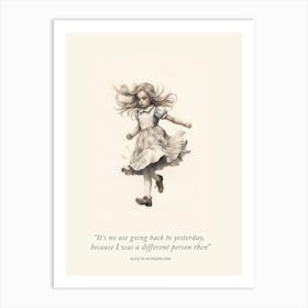 Alice In Wonderland Quote 2 Art Print