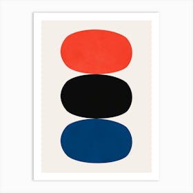 Colored ovals 2 Art Print