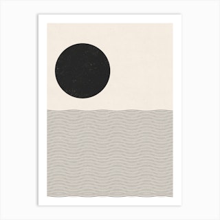 Ocean Woodblock Art Print