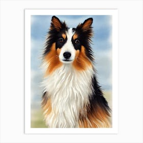 Shetland Sheepdog 4 Watercolour Dog Art Print