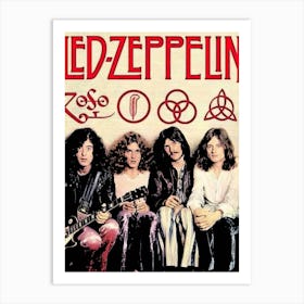 Led Zeppelin band music 1 Art Print