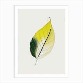 Lemon Leaf Abstract Art Print