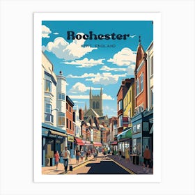 Rochester Kent England Summer Modern Travel Art Art Print