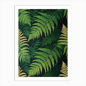 Pattern Poster Japanese Tassel Fern 1 Art Print