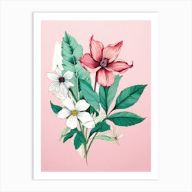 Pink Flowers 19 Art Print