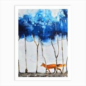 Blue Forest Art Print