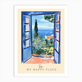 My Happy Place Vigo 3 Travel Poster Art Print