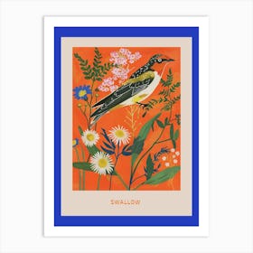 Spring Birds Poster Swallow 7 Art Print